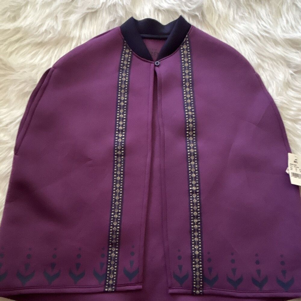 DISNEY FROZEN II ANNA CAPE PURPLE M / L Costume Stretch NEW with Tags Dress Up